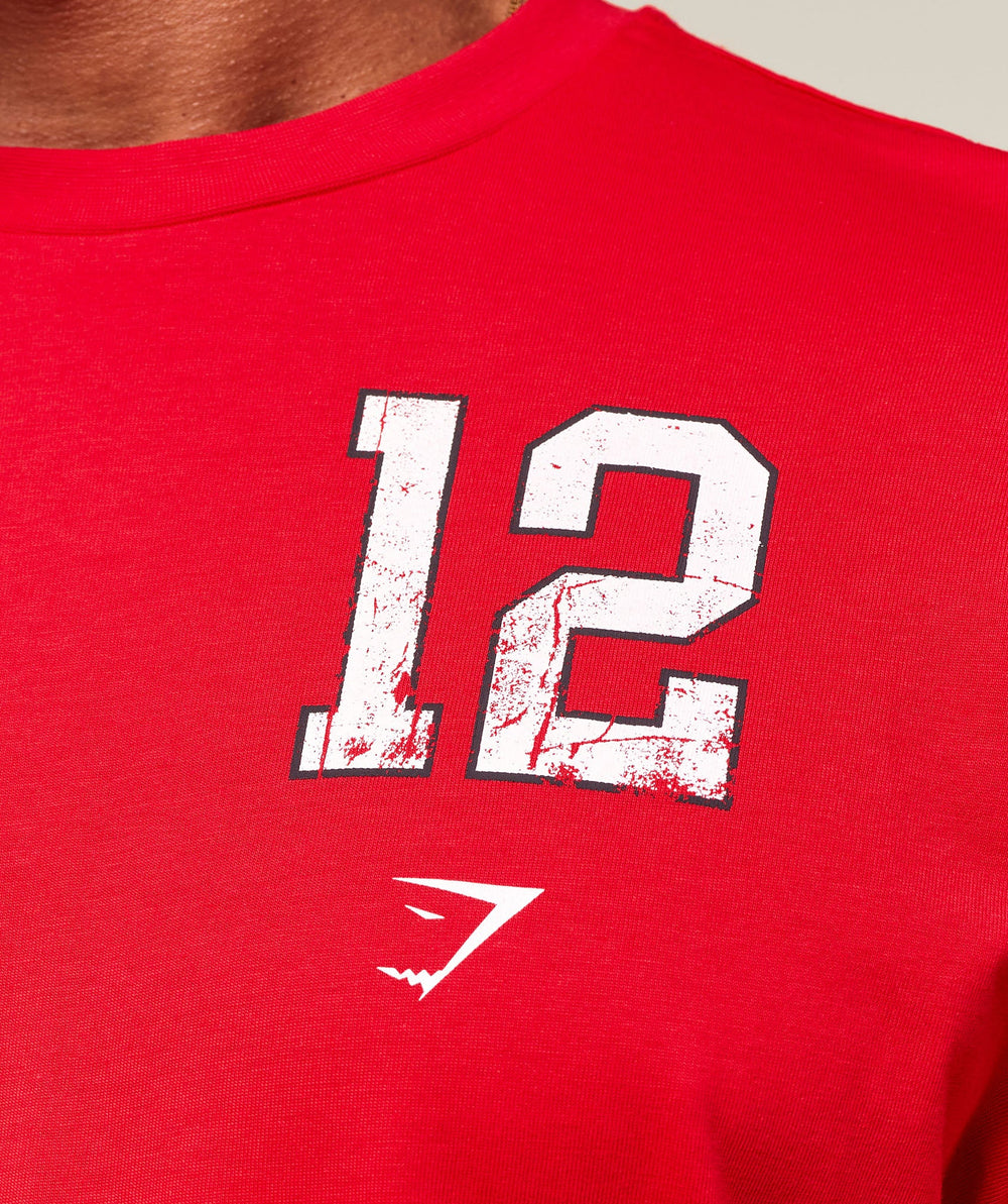 Collegiate Graphic T-shirt - Athletic Red