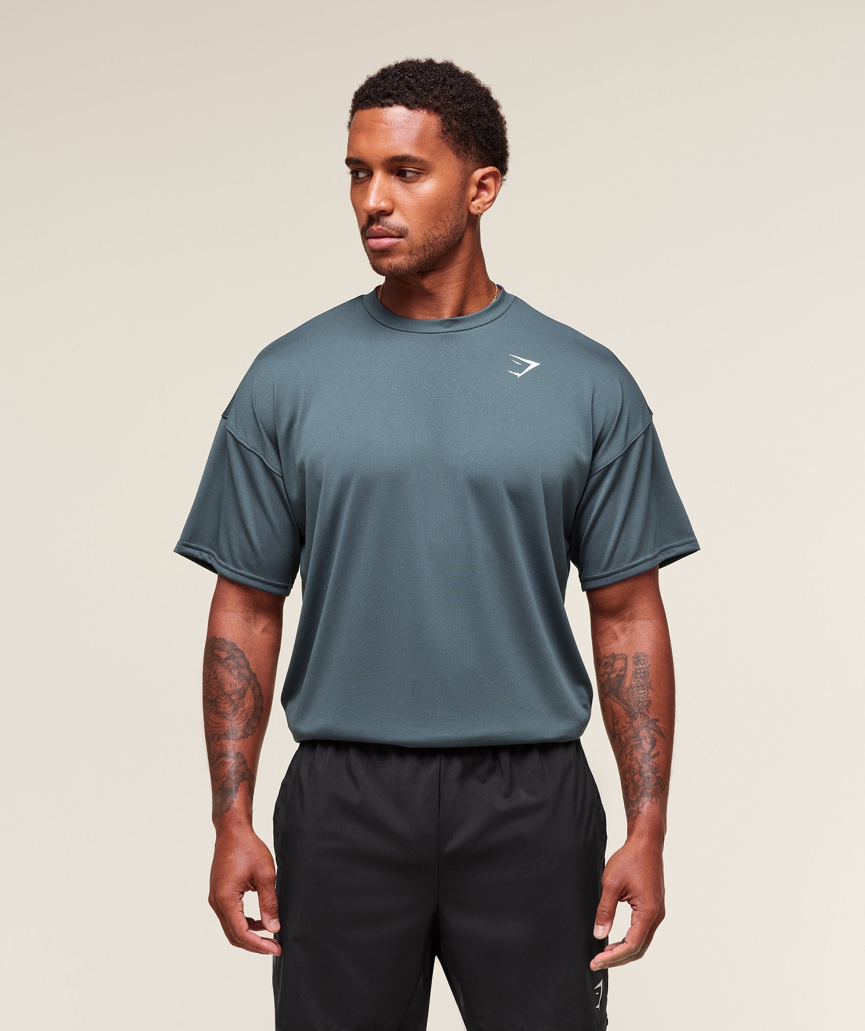 Oversized Performance T-Shirt - Titanium Blue