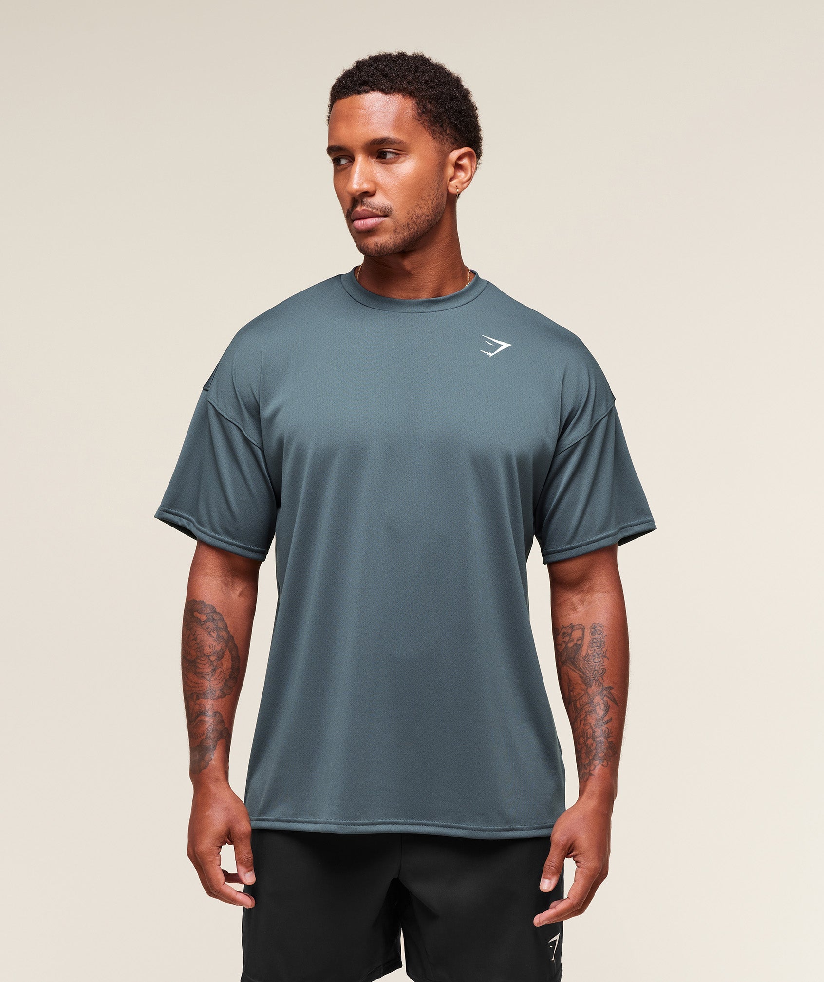 Oversized Performance T-Shirt - Titanium Blue