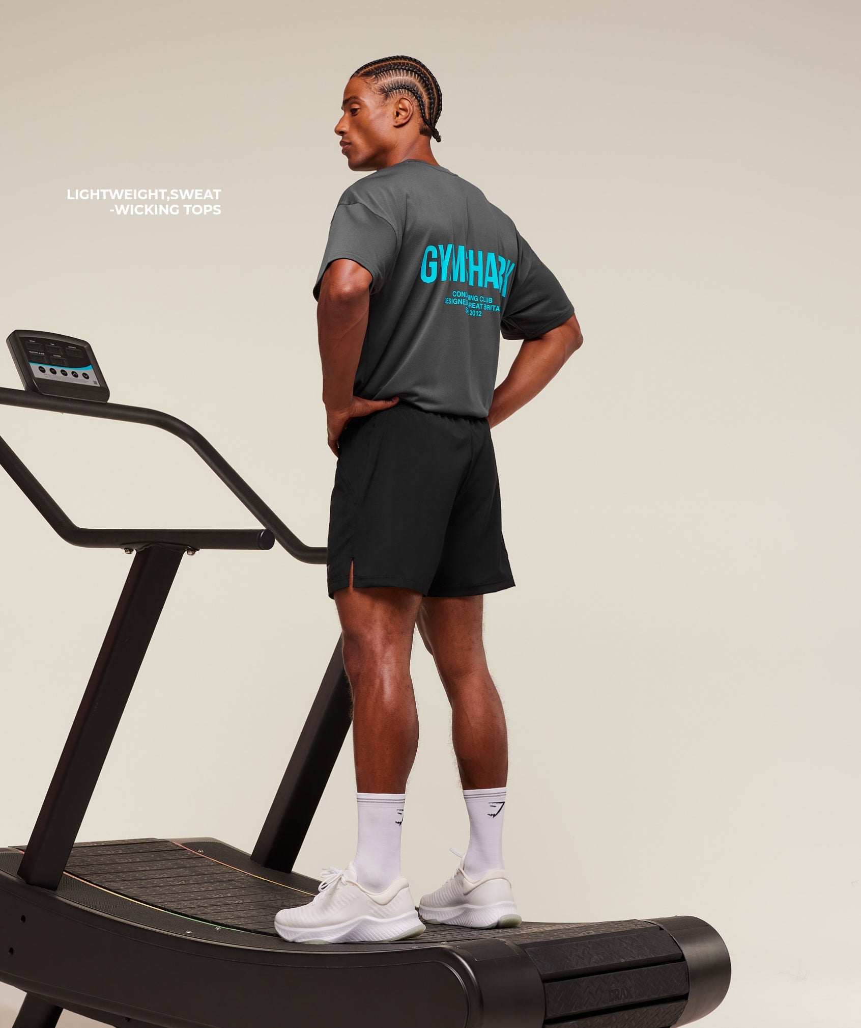 Conditioning Club Oversized T-Shirt - Onyx Grey/Brand Blue