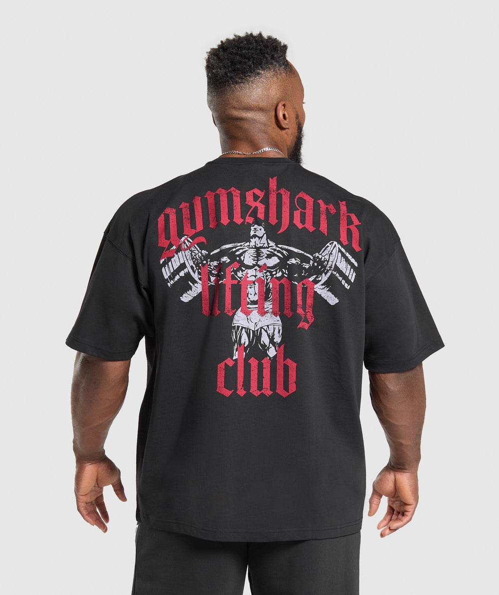 Lifting Club T-Shirt - Black/Conditioning Red