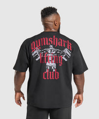 Lifting Club T-Shirt - Black/Conditioning Red