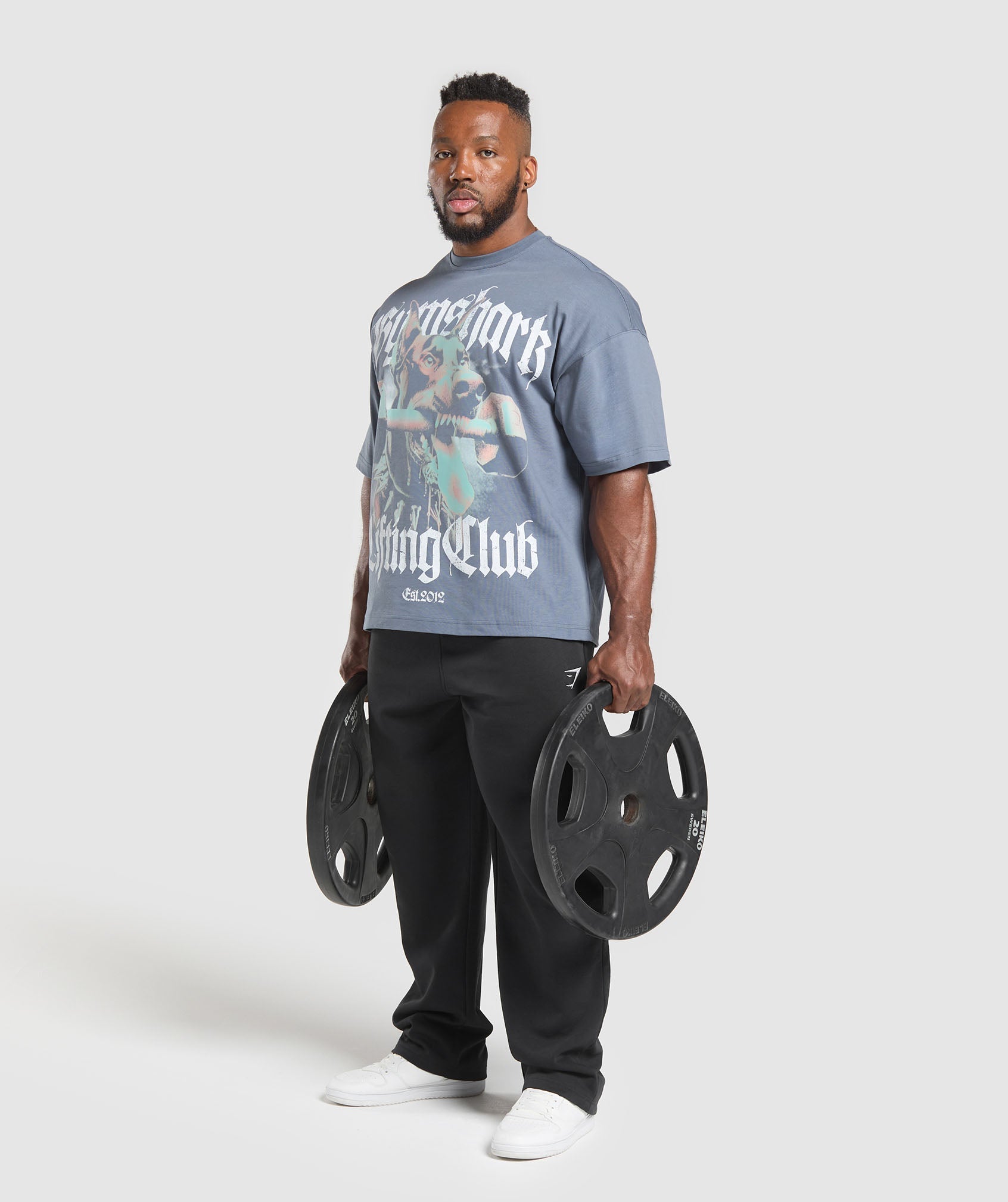 Doberman Graphic T-Shirt - Iron Blue