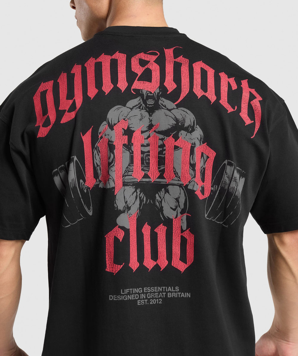 Lifting Club Graphic T-Shirt - Black