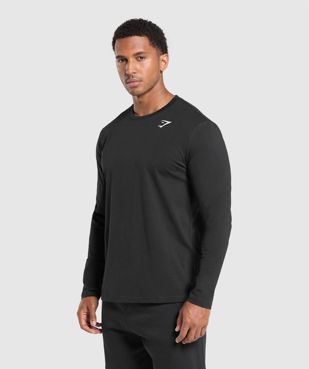 Crest Long Sleeve T-Shirt - Black