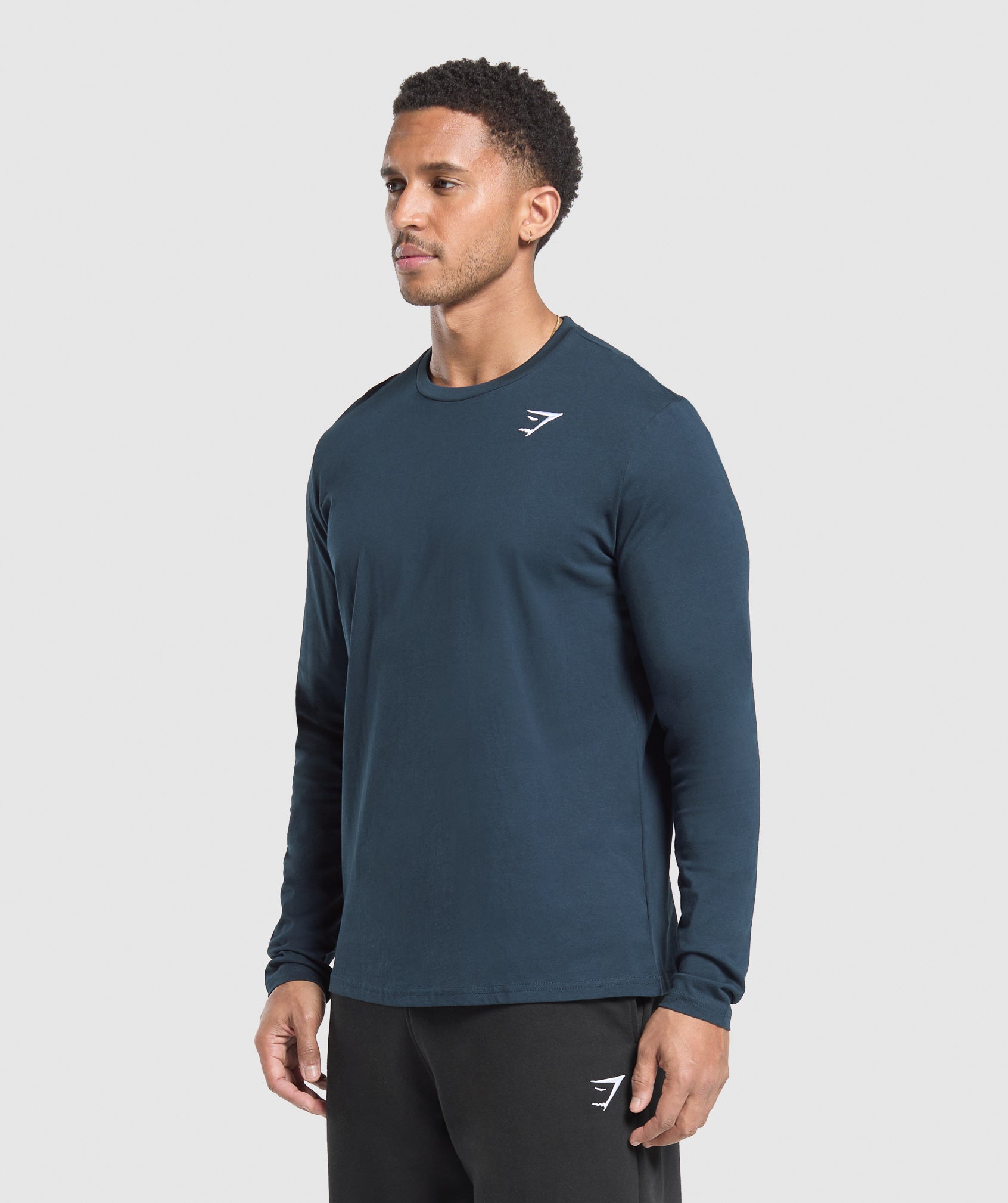 Crest Long Sleeve T-Shirt - Navy