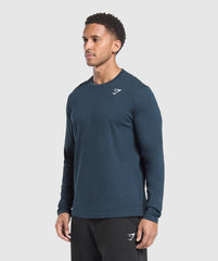 Crest Long Sleeve T-Shirt - Navy