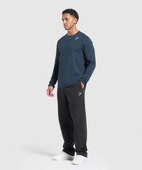 Crest Long Sleeve T-Shirt - Navy