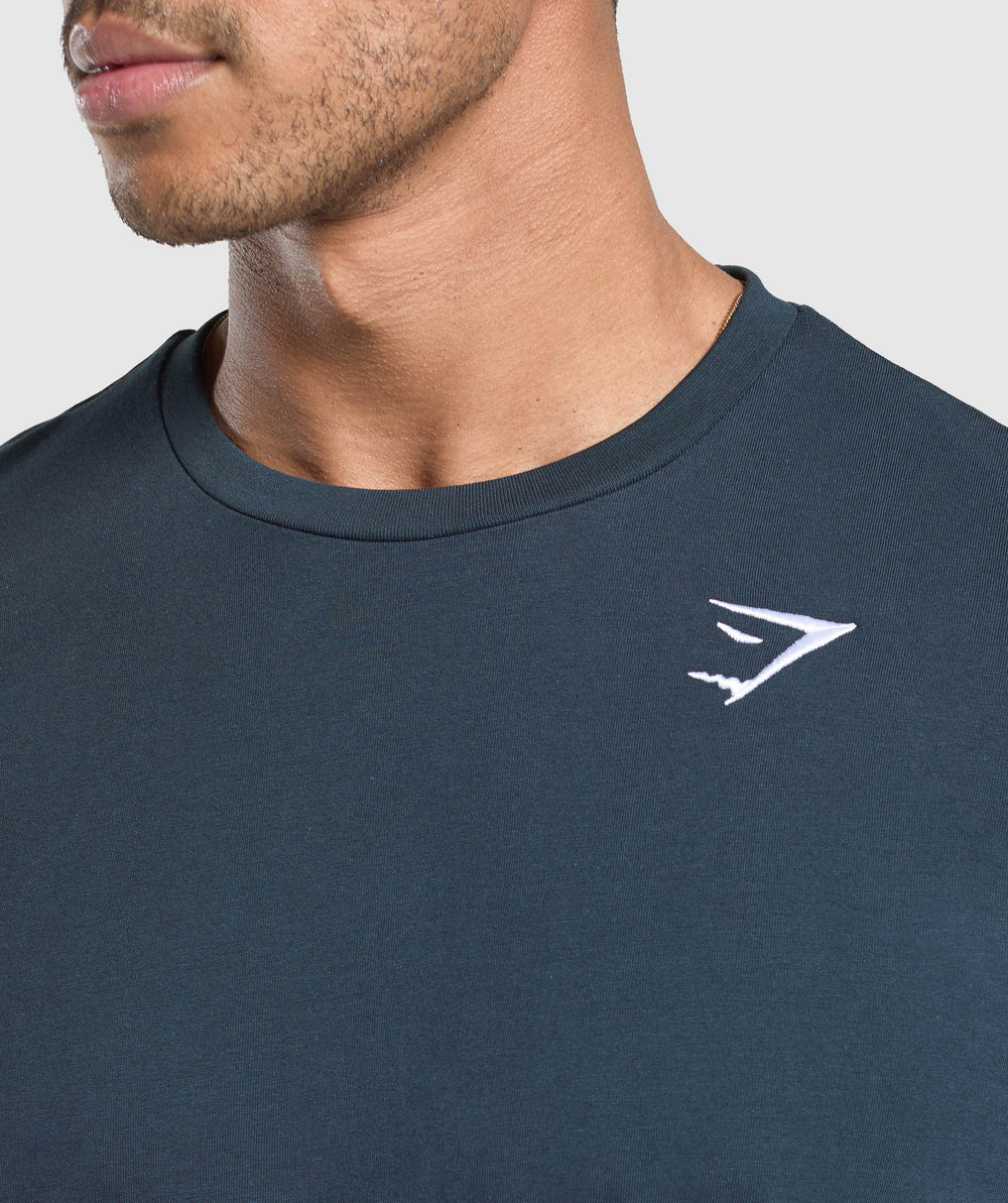 Crest Long Sleeve T-Shirt - Navy