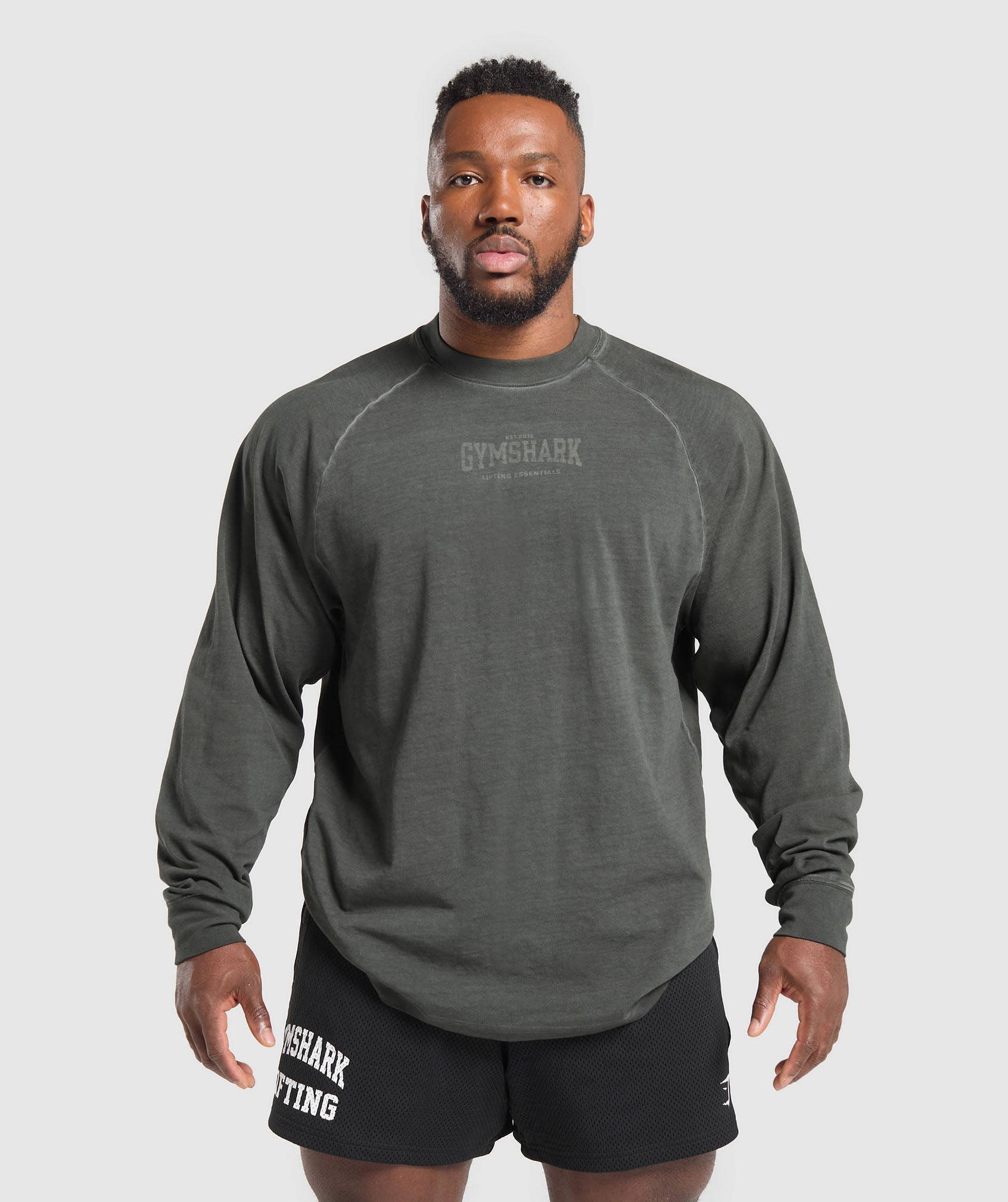 Heavyweight Long Sleeve T-Shirt  - Black/Wash