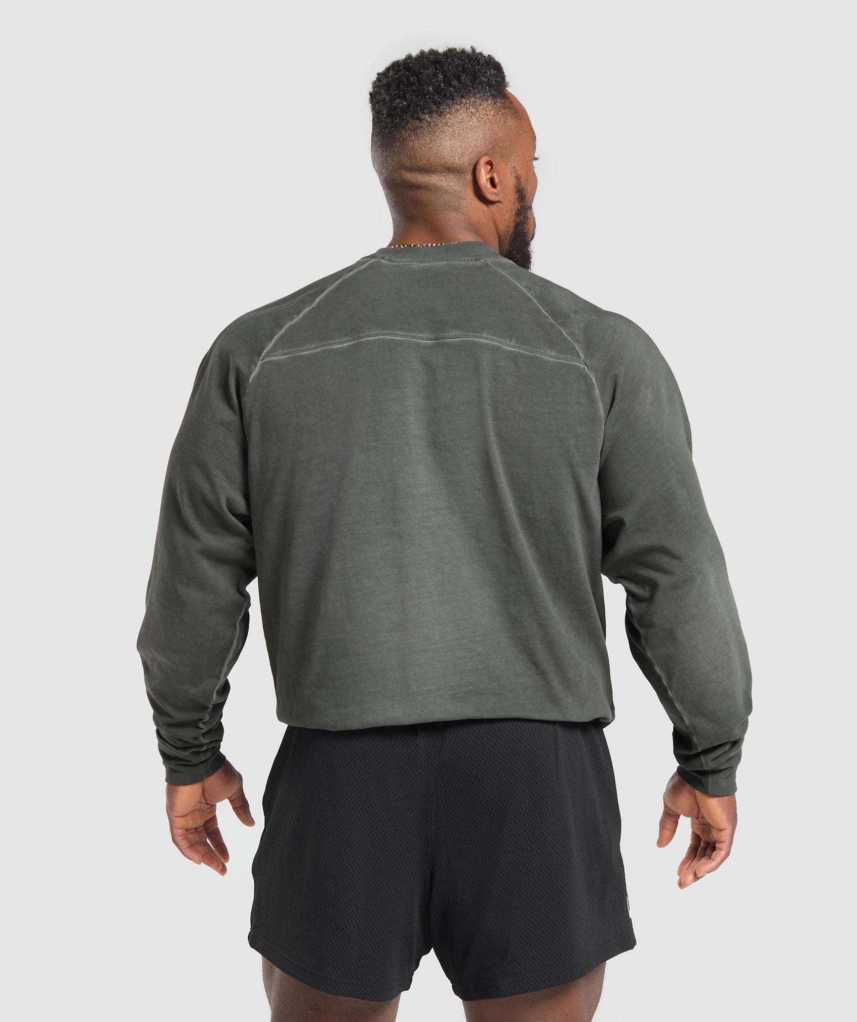 Heavyweight Long Sleeve T-Shirt  - Black/Wash