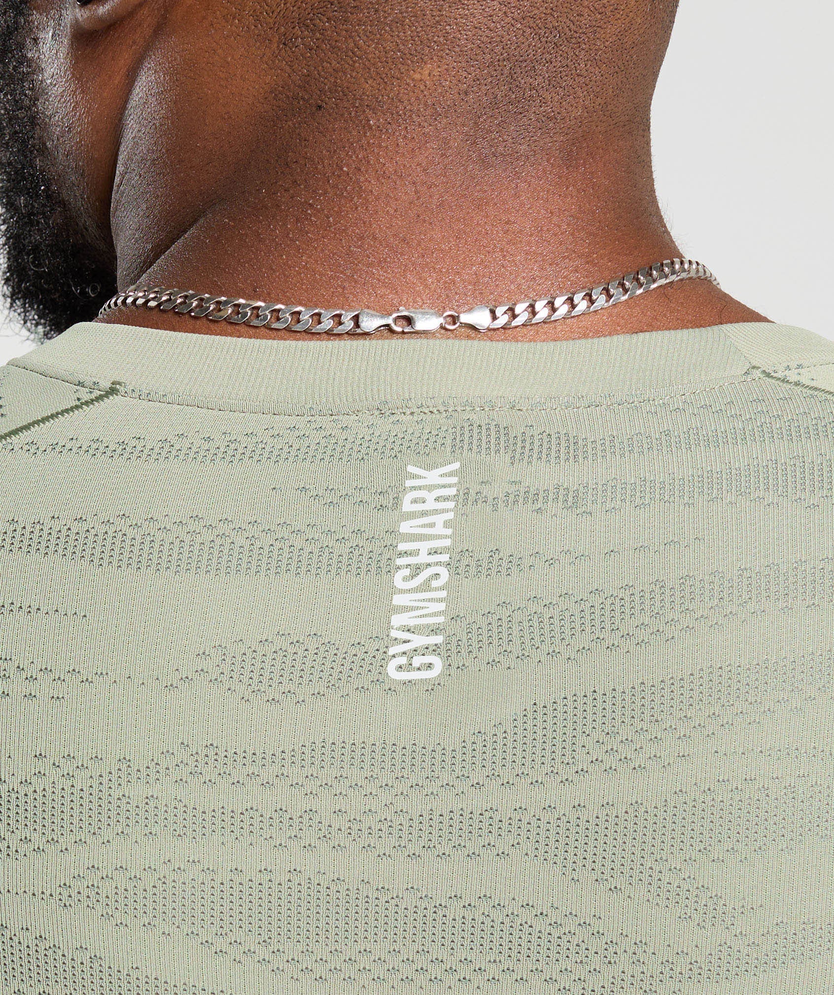 Geo Animal Seamless Long Sleeve T-Shirt - Chalk Green/Unit Green
