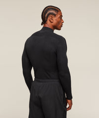 everywear Warp Knit 1/4 Zip - Black