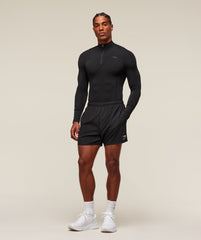 everywear Warp Knit 1/4 Zip - Black