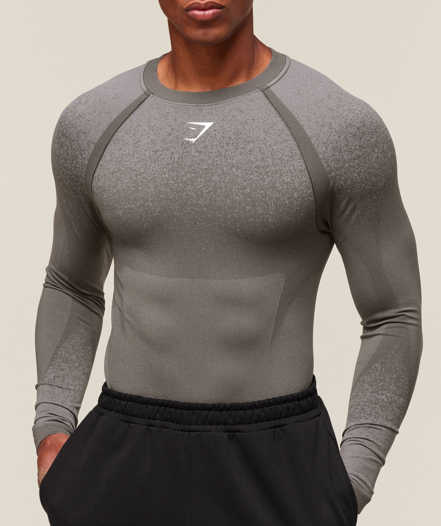 Shadow Seamless Long Sleeve T-Shirt - Meteor Grey