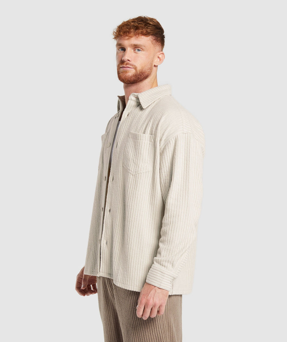 Cord Overshirt - Pebble Grey