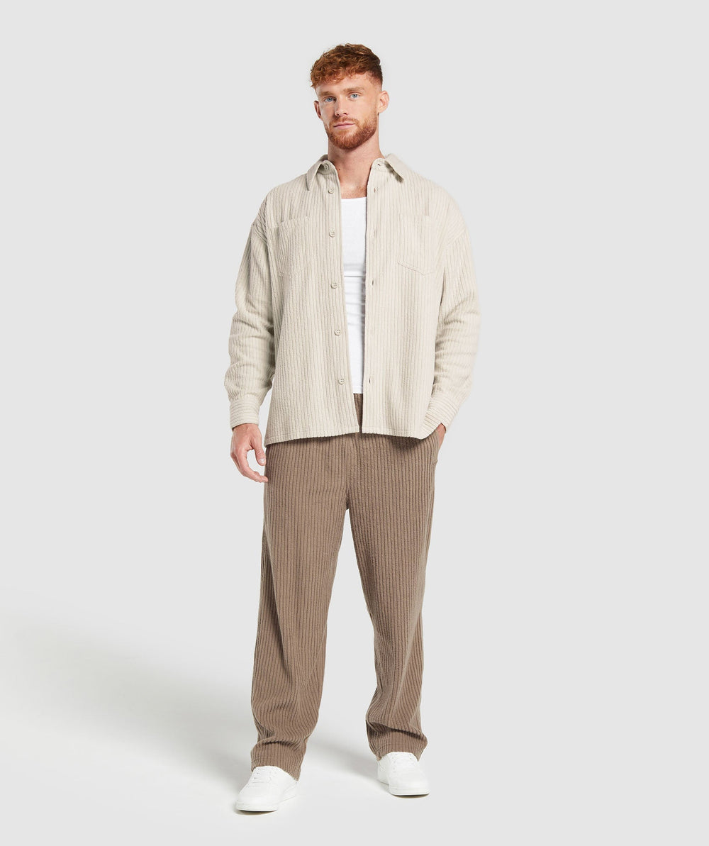 Cord Overshirt - Pebble Grey