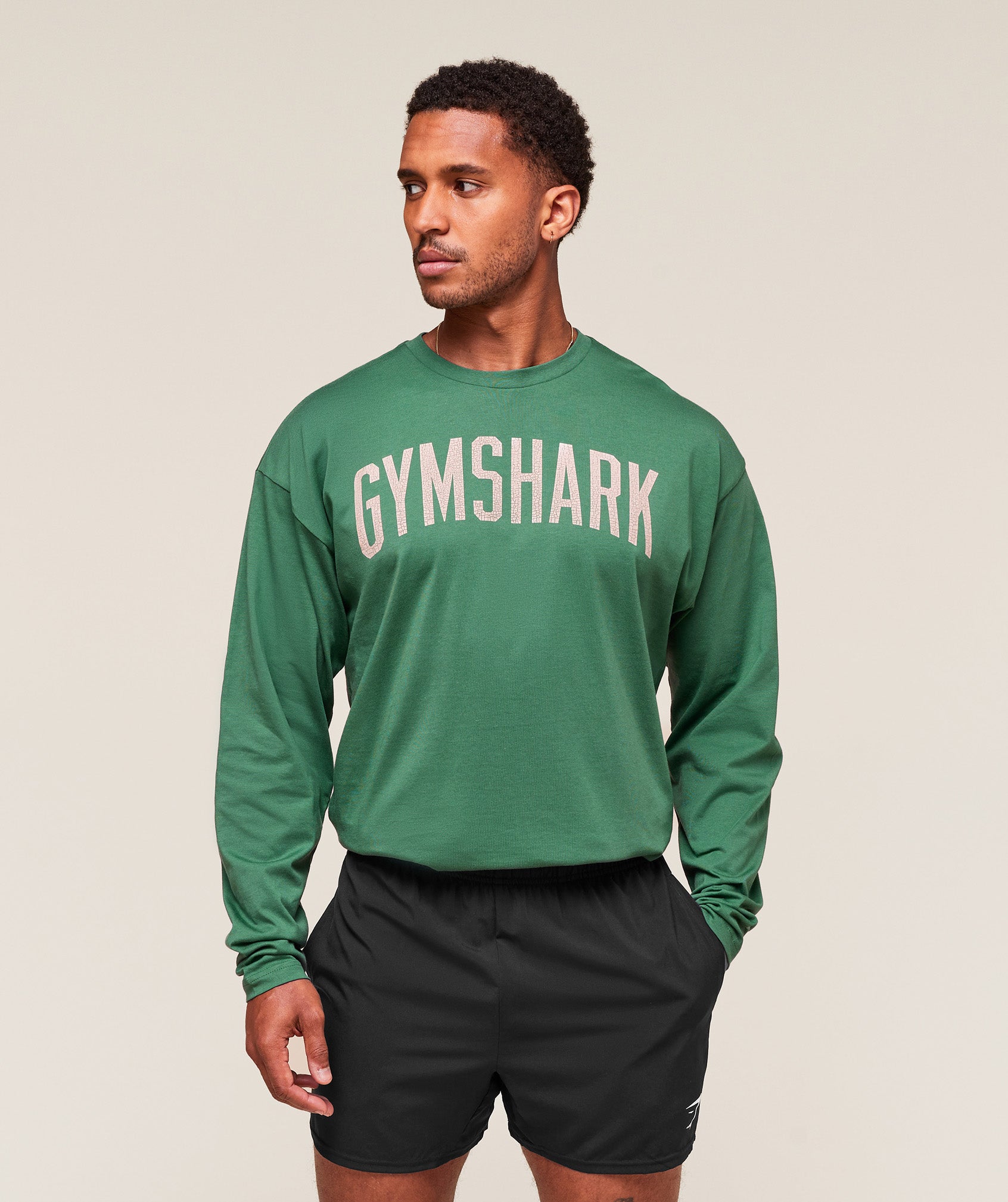 Worn Graphic Long Sleeve T-Shirt - Lift Green