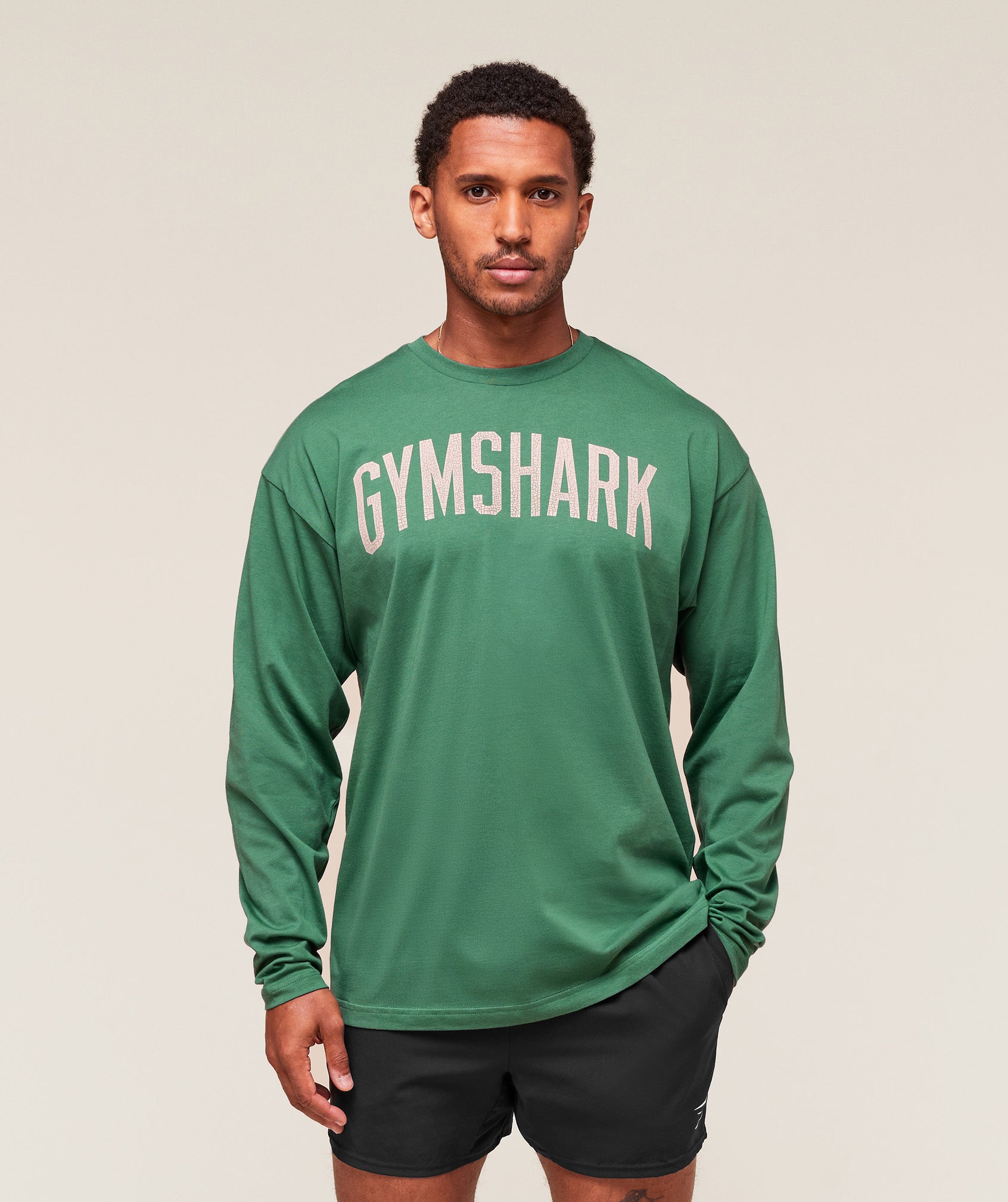 Worn Graphic Long Sleeve T-Shirt - Lift Green