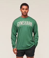 Worn Graphic Long Sleeve T-Shirt - Lift Green