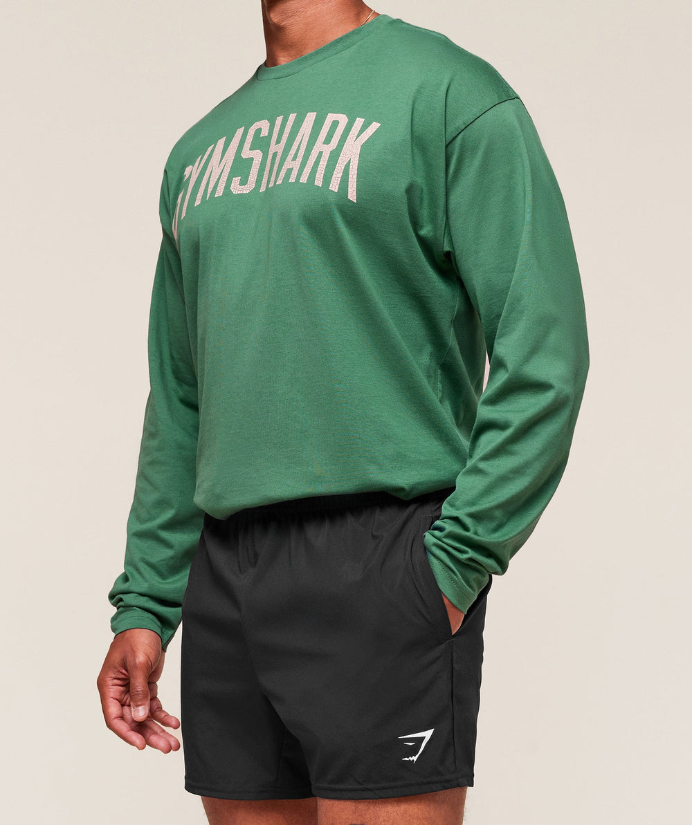 Worn Graphic Long Sleeve T-Shirt - Lift Green