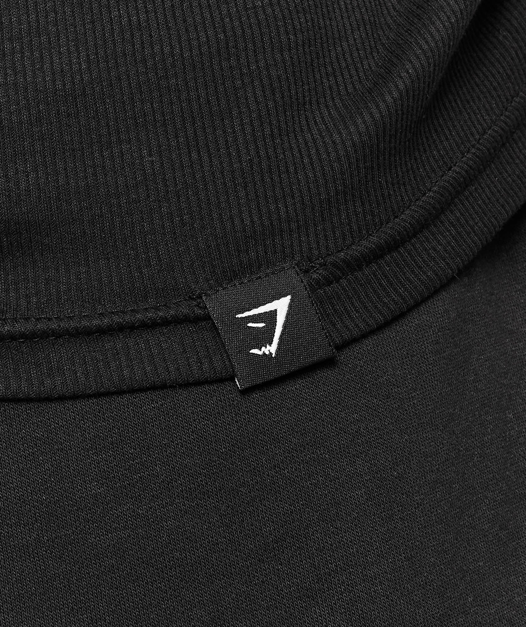 Ribbed Long Sleeve T-Shirt - Black