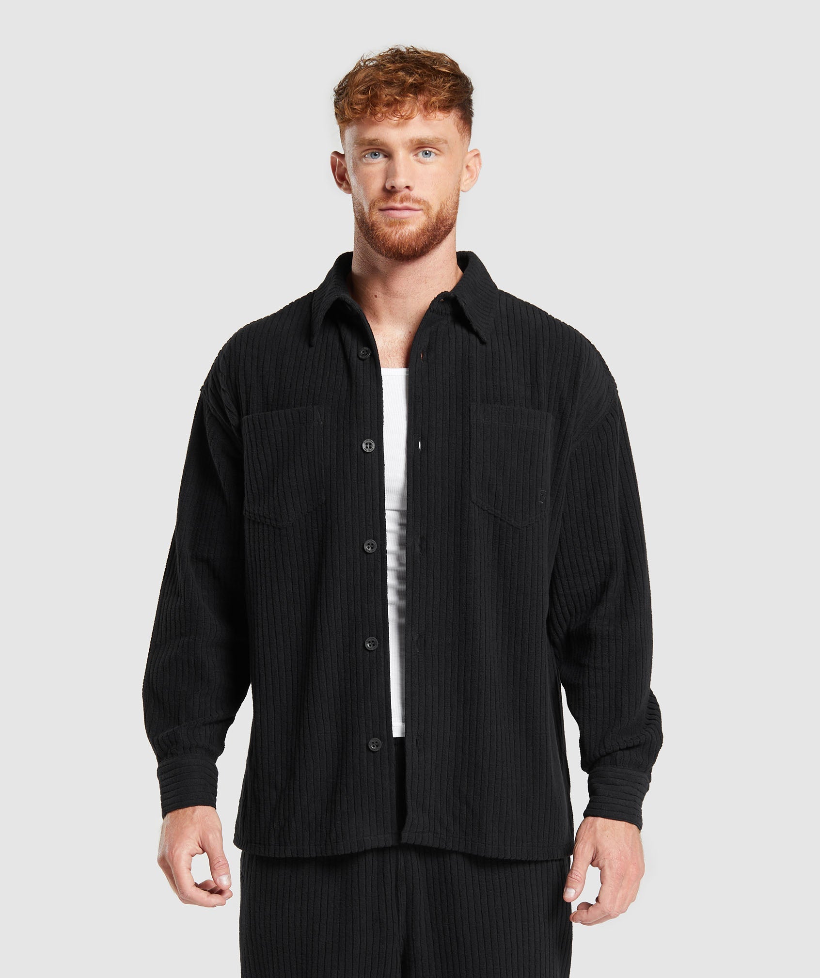 Cord Overshirt - Black