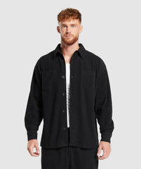 Cord Overshirt - Black