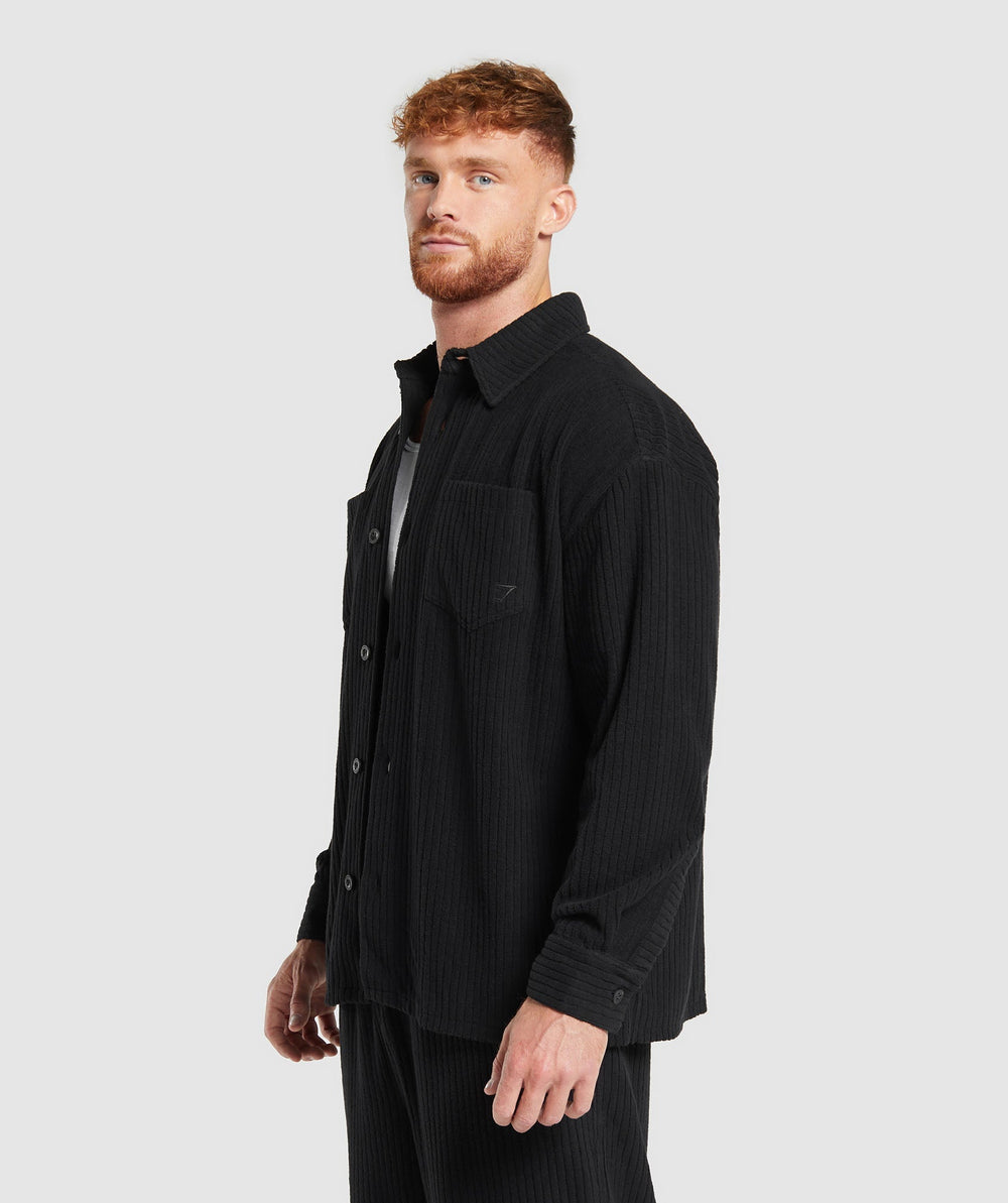 Cord Overshirt - Black