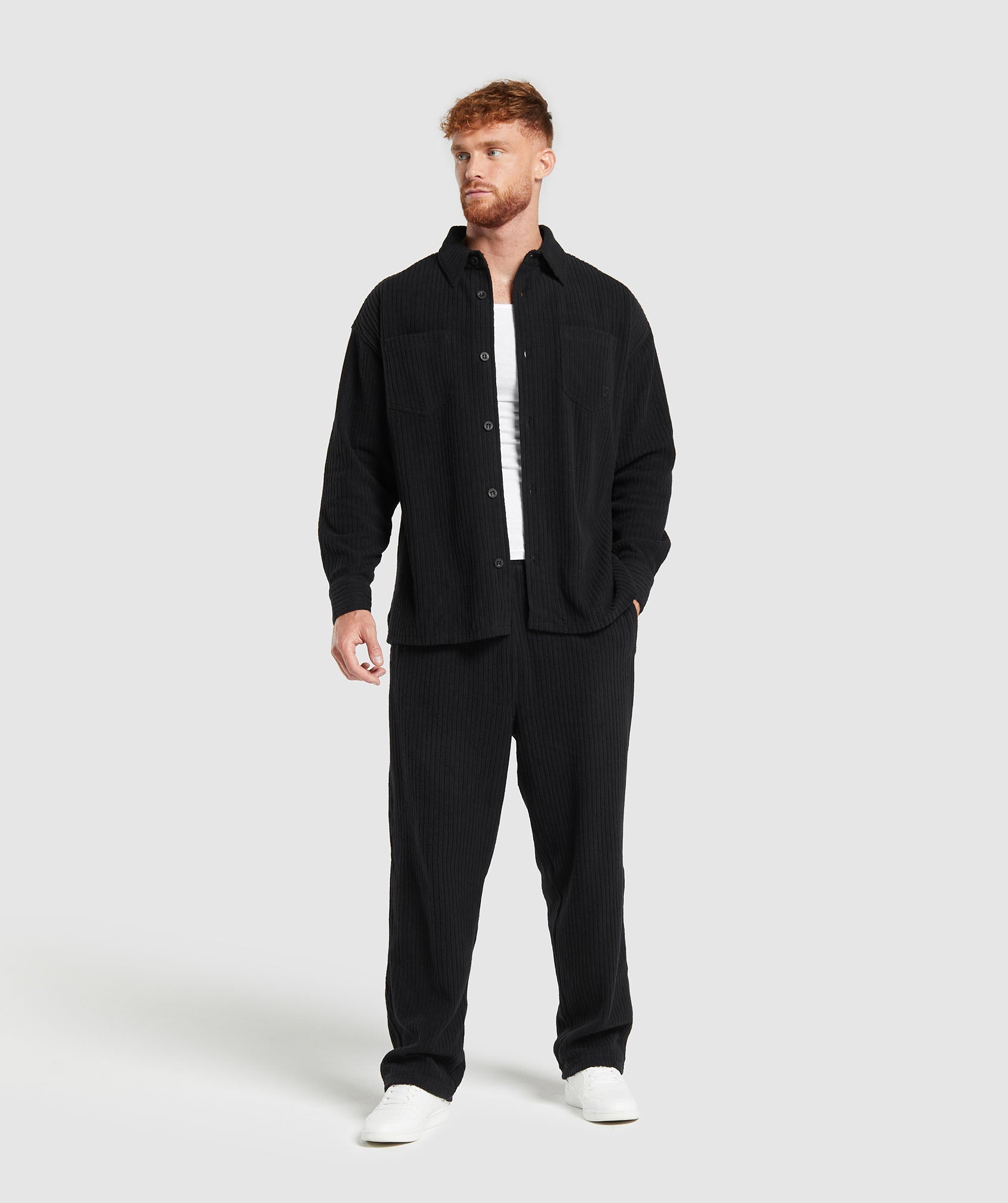 Cord Overshirt - Black