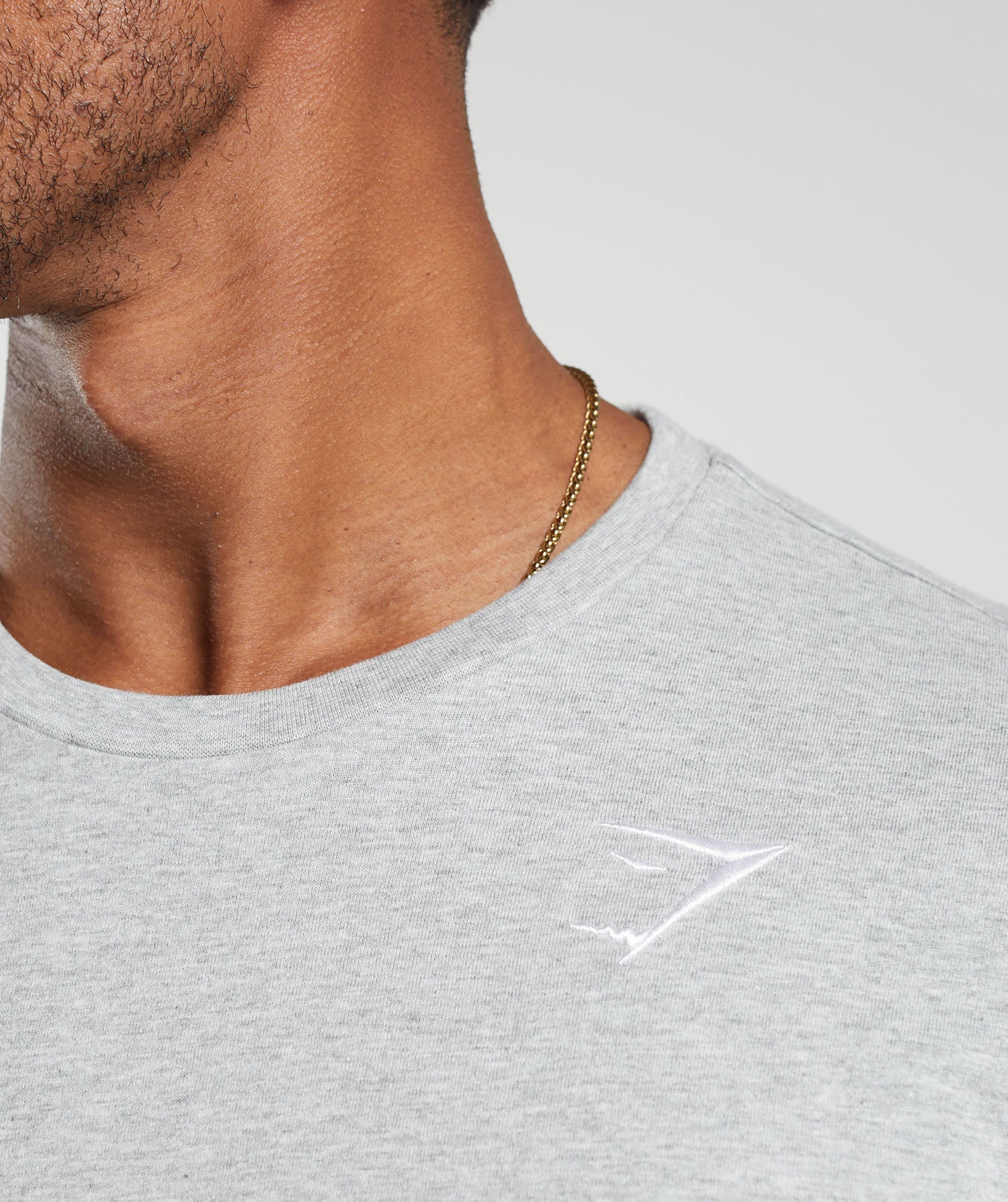 Crest Long Sleeve T-Shirt - Light Grey Marl