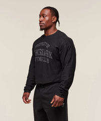 Lightweight Slub Textured Long Sleeve T-Shirt - Black