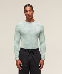 Geo Seamless Long Sleeve T-Shirt - Morning Blue/Celeste Blue