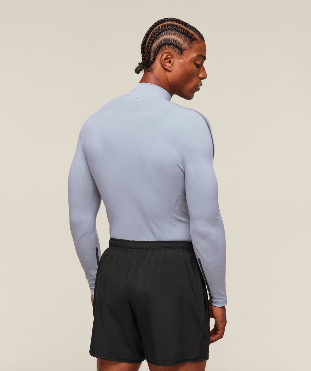 everywear Warp Knit 1/4 Zip - Pale Blue