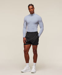 everywear Warp Knit 1/4 Zip - Pale Blue