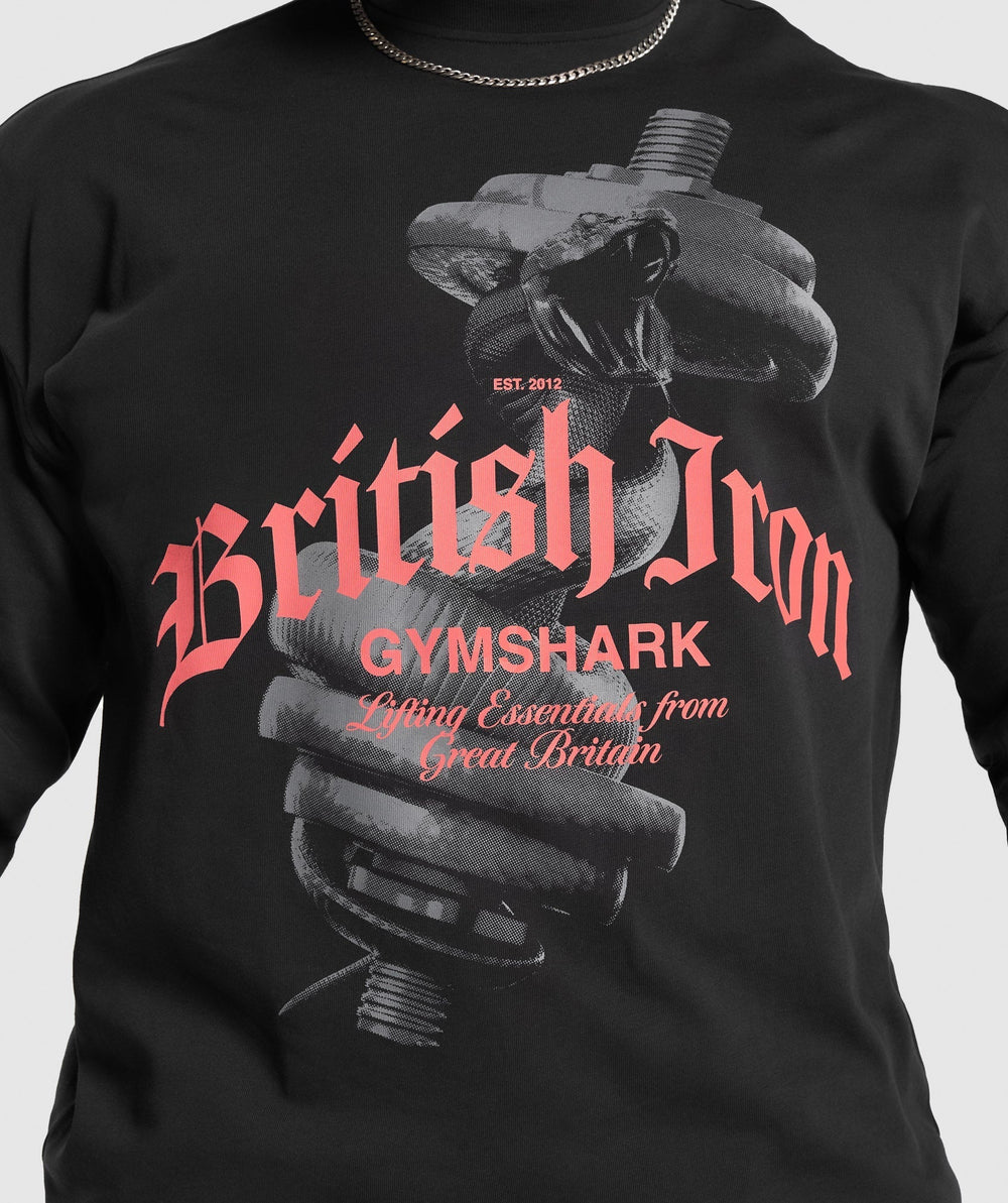 British Iron Long Sleeve T-Shirt - Black