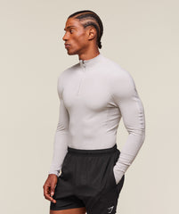 everywear Warp Knit 1/4 Zip - Tame Grey