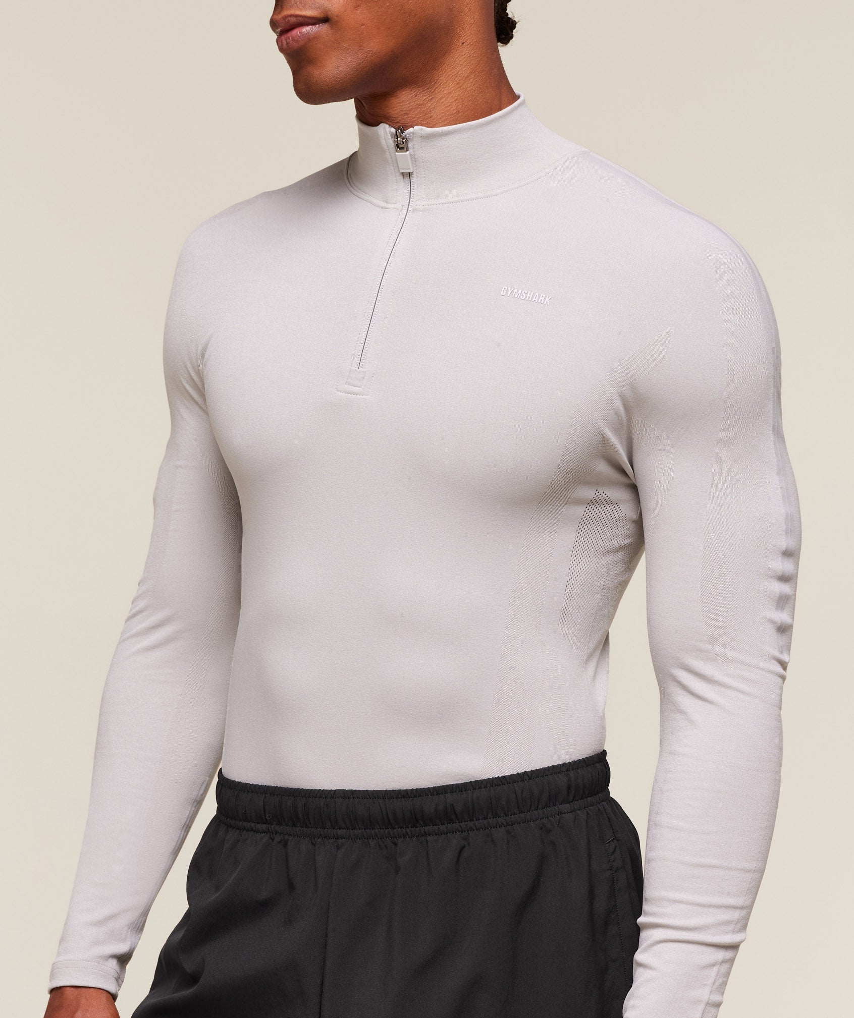 everywear Warp Knit 1/4 Zip - Tame Grey