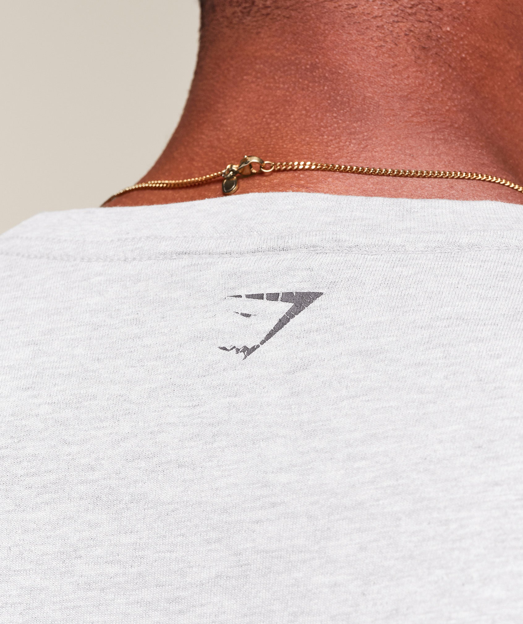 Worn Graphic Long Sleeve T-Shirt - Light Grey Core Marl