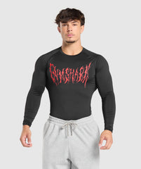 Graphic Baselayer Long Sleeve T-Shirt - Black