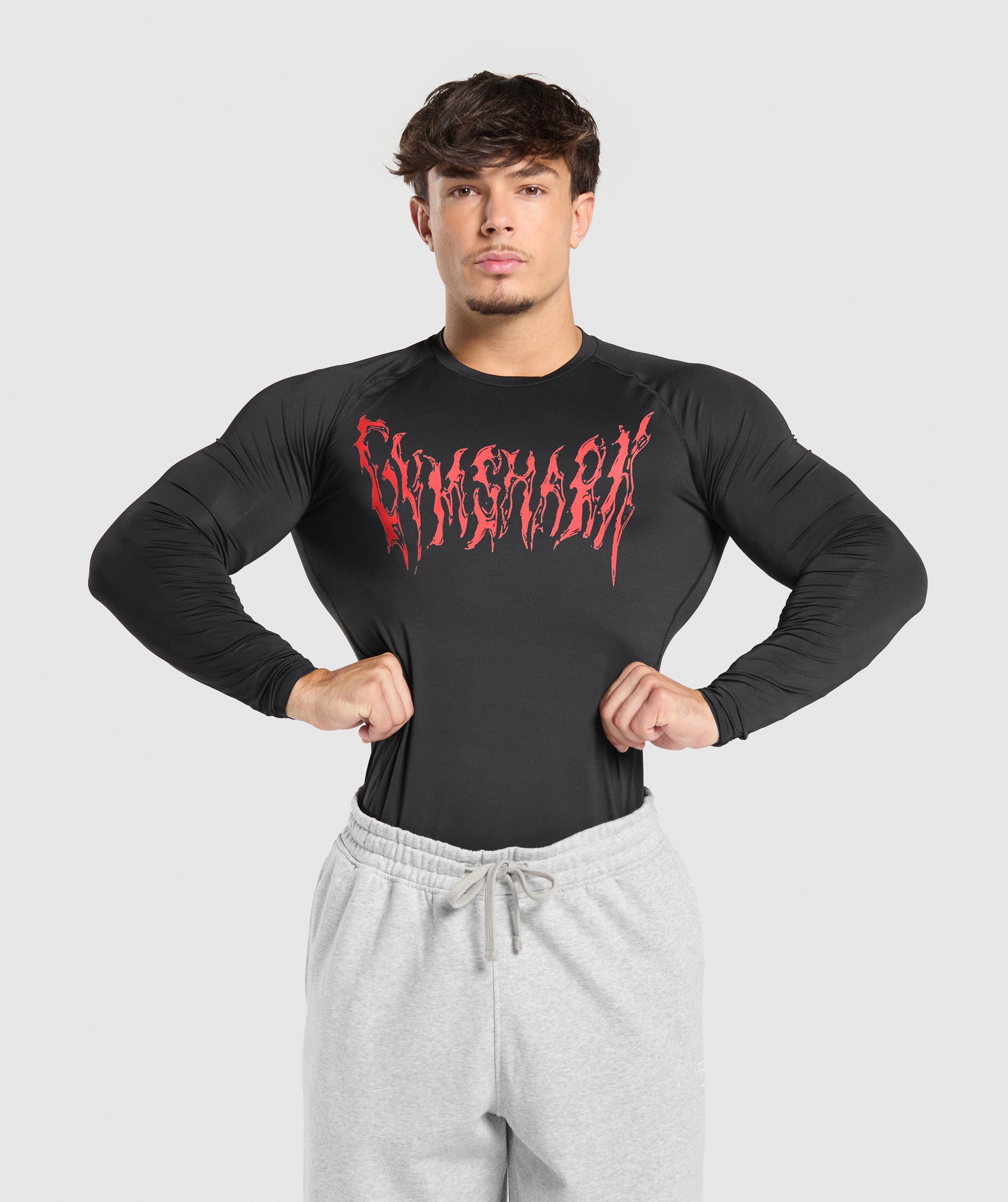 Graphic Baselayer Long Sleeve T-Shirt - Black