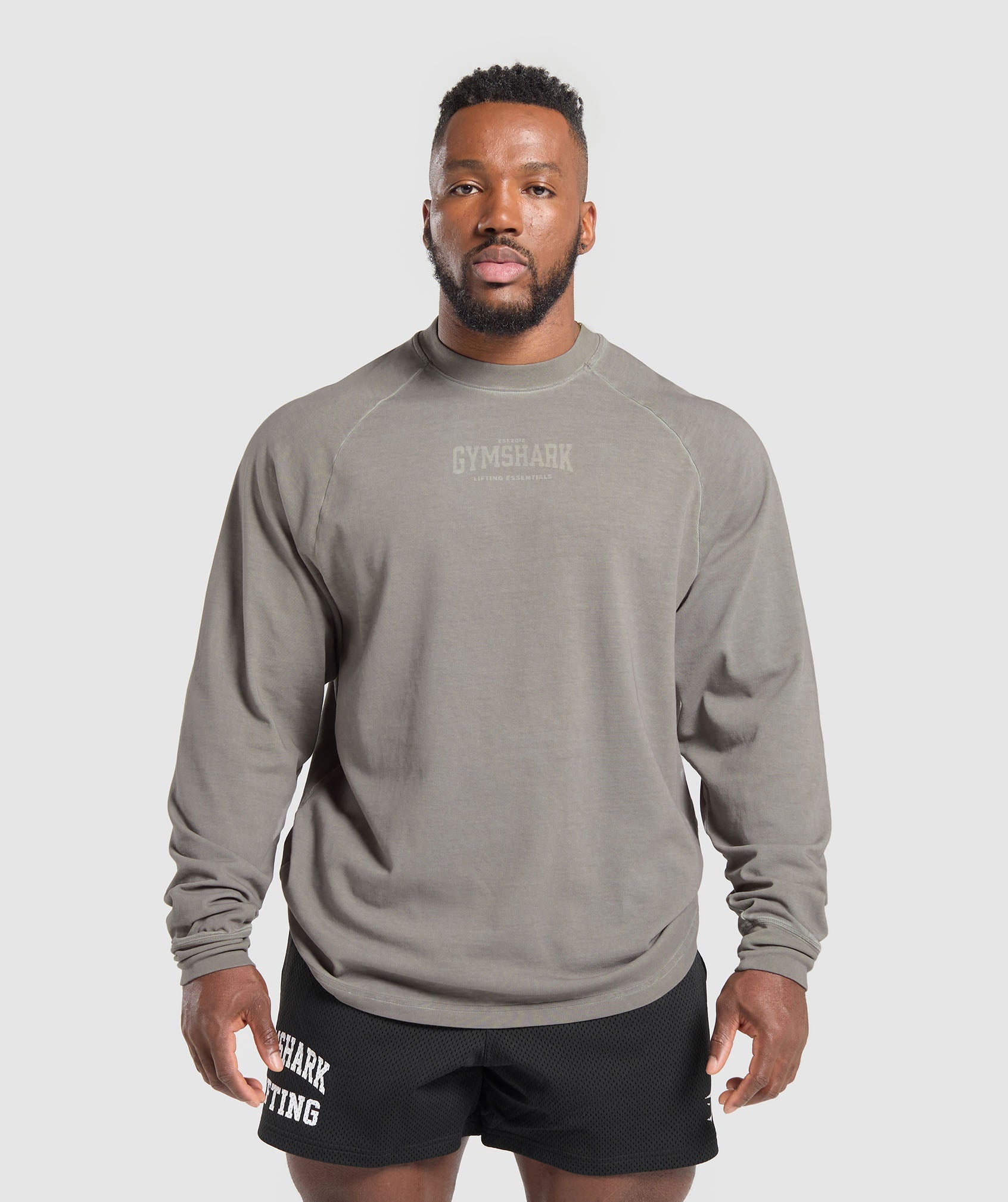 Heavyweight Long Sleeve T-Shirt - Metal Grey/Asphalt Grey Wash