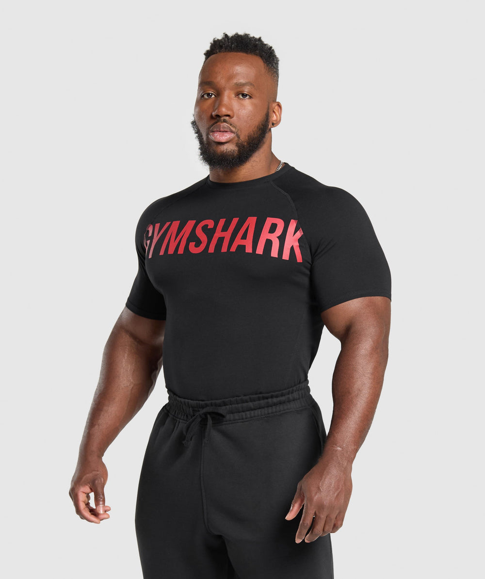 Prime T-Shirt - Black/Vivid Red