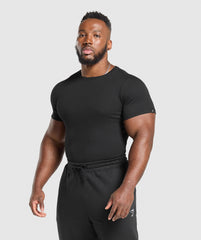 Ribbed T-Shirt - Black