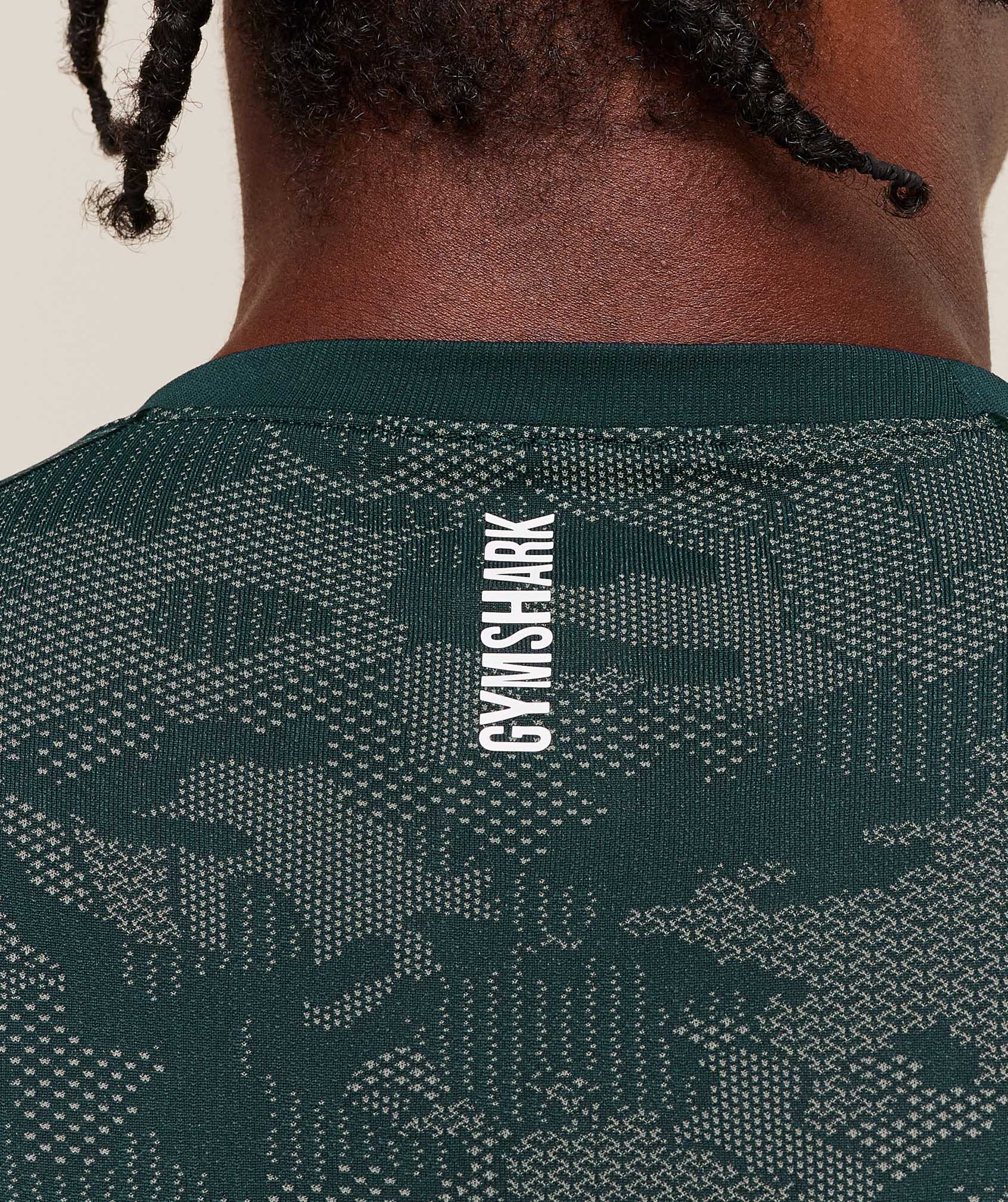 Geo Seamless T-Shirt - Deep Petrol Blue/Unit Green