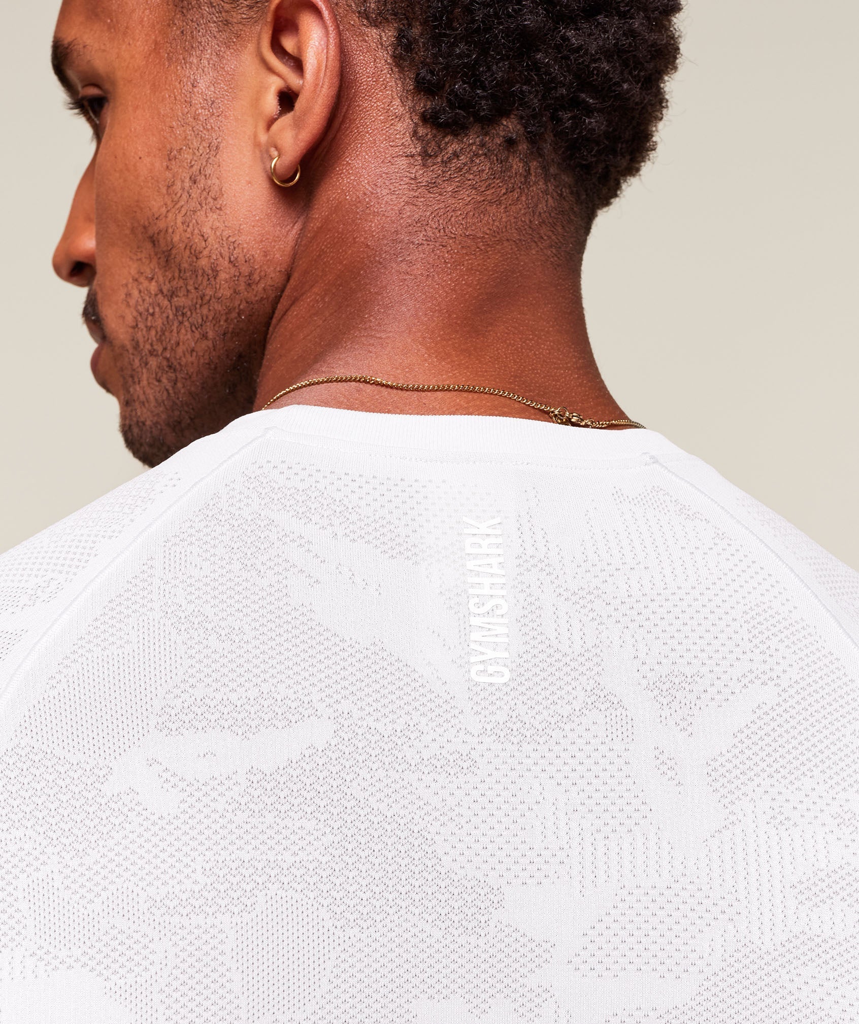 Geo Seamless T-Shirt - White/Light Grey