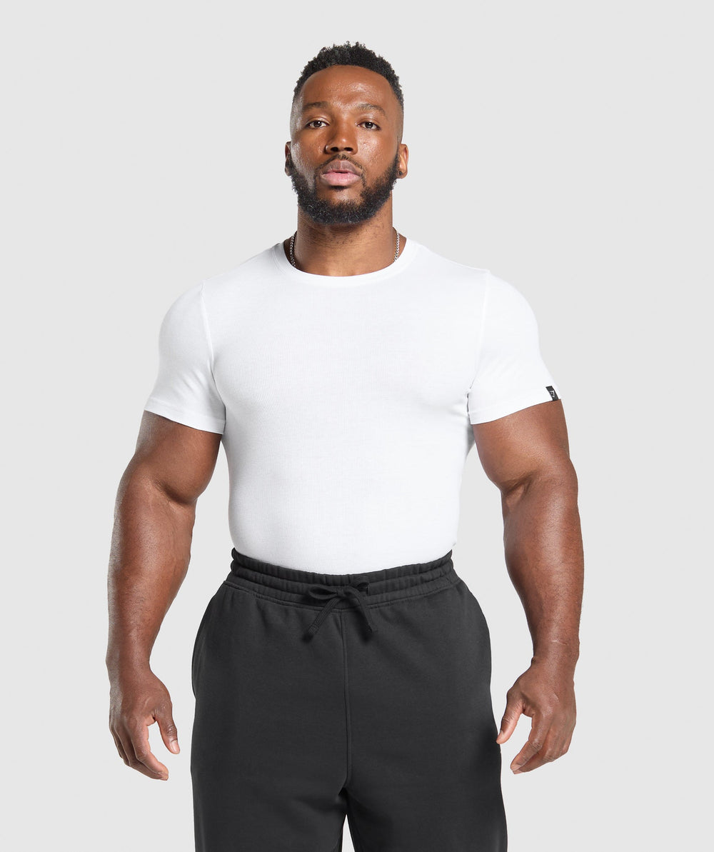 Ribbed T-Shirt - White