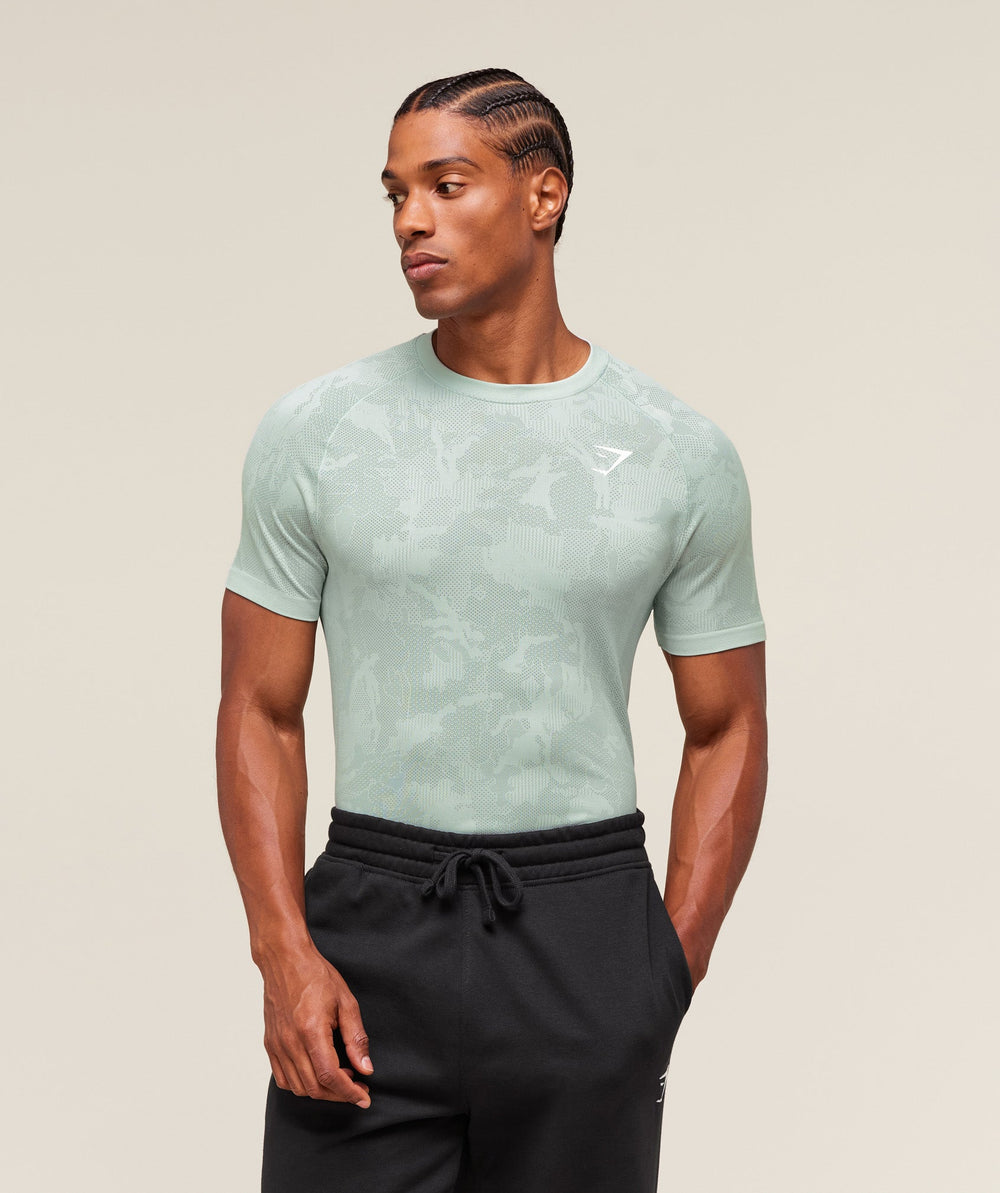 Geo Seamless T-Shirt - Morning Blue/Celeste Blue
