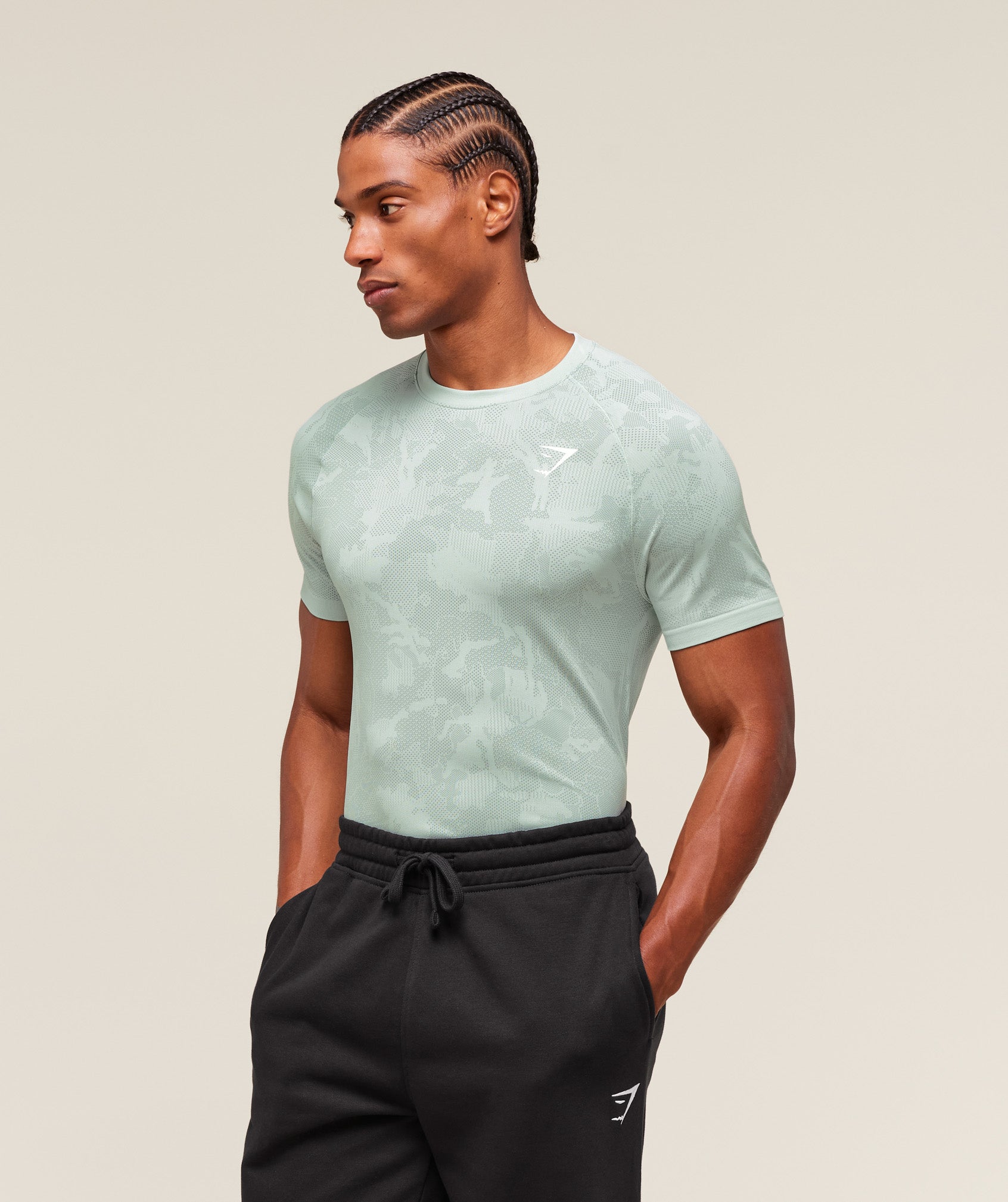 Geo Seamless T-Shirt - Morning Blue/Celeste Blue