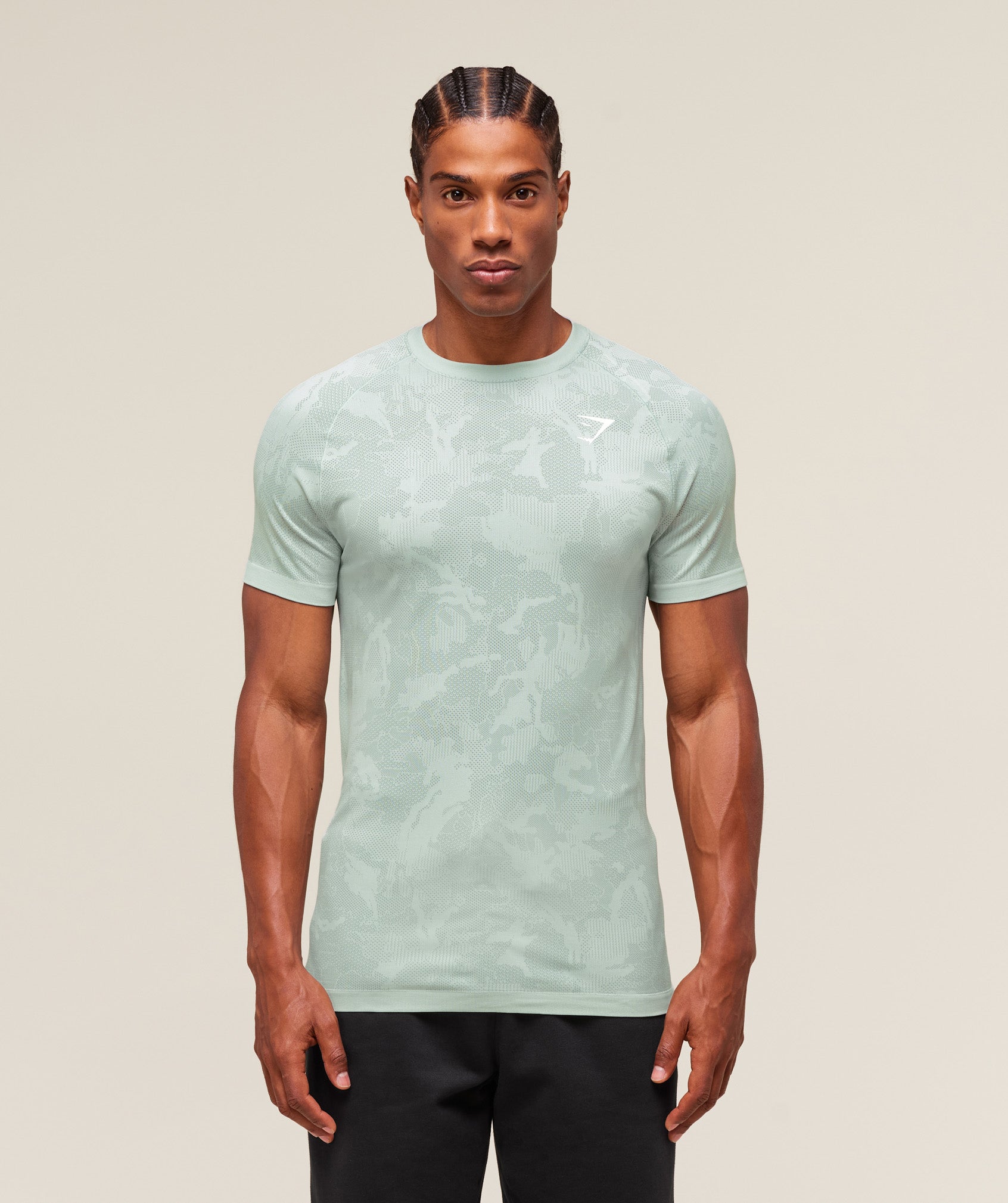 Geo Seamless T-Shirt - Morning Blue/Celeste Blue